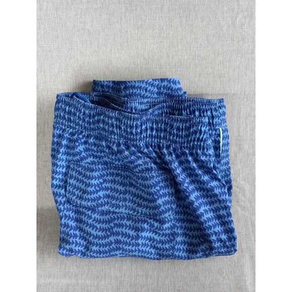 Vineyard Vines Men XLT Elastic Waist Drawstring‎ Checked Blue Trunk Short - Picture 11 of 12